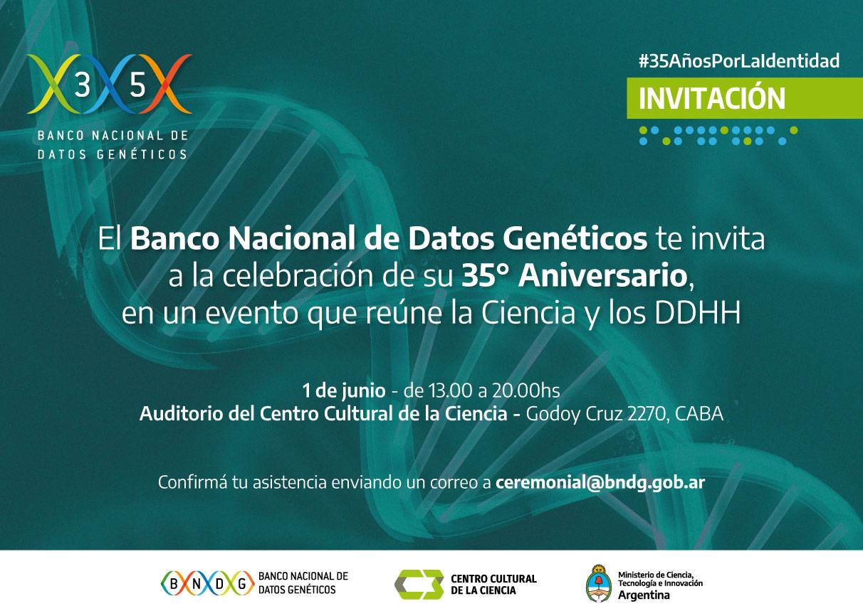 35° Aniversario del Banco Nacional de Datos Genéticos